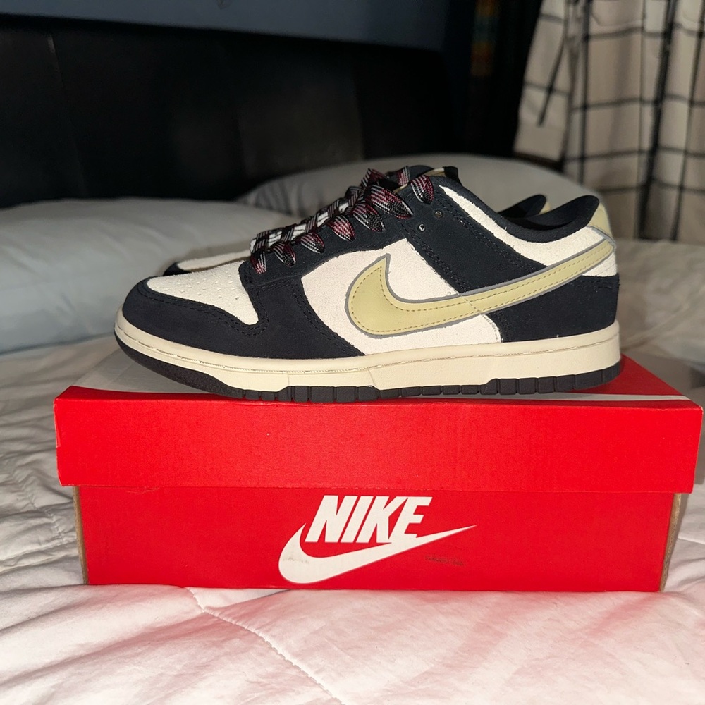 Nike Dunk Low LX in Black and Gold